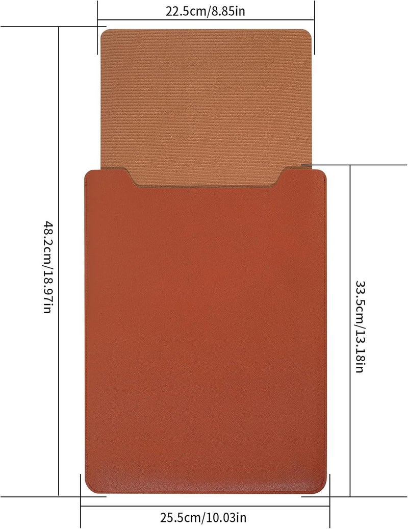 HexinYigjly Compatible with Apple 14 inch/13.3 inch Laptop Sleeve, Padded Case, Thin Portable, Versatile Bag - Compatible with 2022 Pro, 2015 Pro, Air-Brown - Image 2